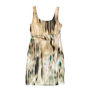 Tahari Women’s Multicolor Brushed Sleeveless Sheath Dress Size 8 Satin Side Zip